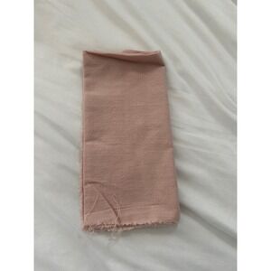 Pink Linen Fabric Dusty Rose Napkins Woven Textile Scrap Crafting Sewing - 35